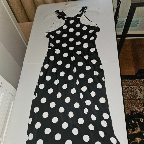 Gilli maxi dress, black & white polka dots, lined, NWOT - Picture 3 of 6